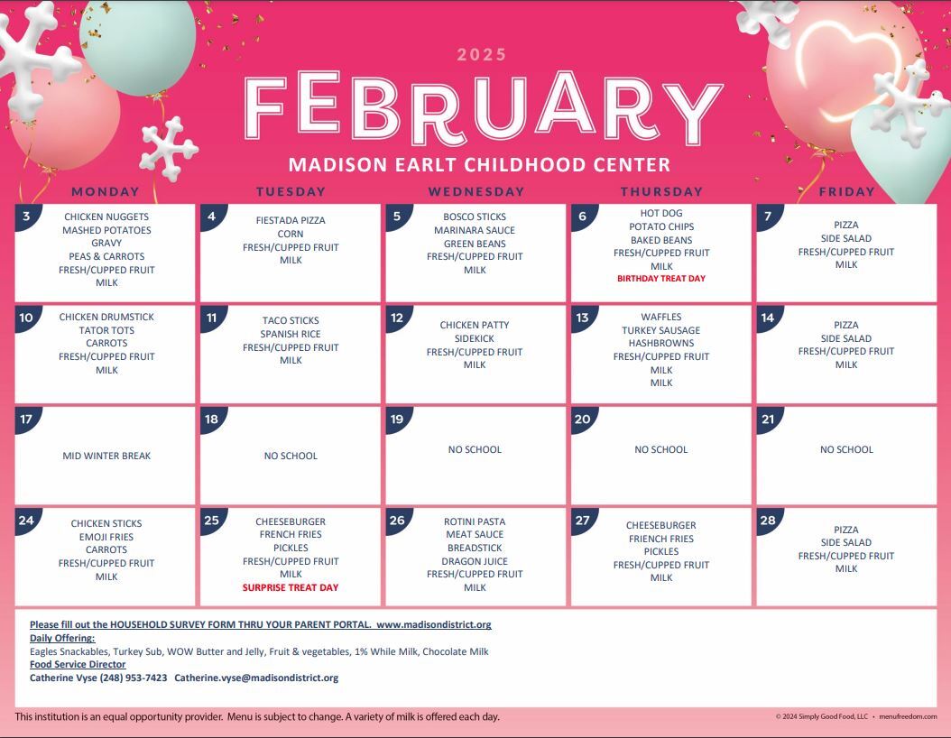 February Menu