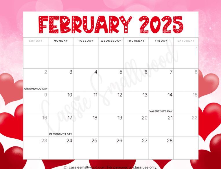 February calendar